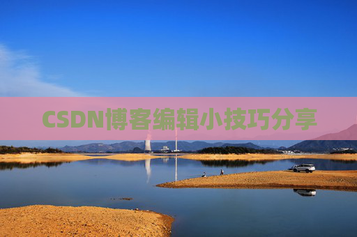 CSDN博客编辑小技巧分享